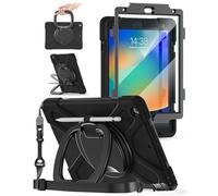 BRAECN Cover Compatibile con Ipad 9/8/7 Generazione 10,2 Pollici 2021/2020/2019, con supporto con protezione dello schermo incorporata a prova di caduta con cintura a tracolla