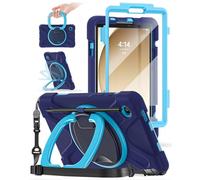 BRAECN Cover Per Galaxy Tab A9 8.7" 2023, Custodia Per Galaxy Tab A9 con Protezione Schermo Supporto Girevole a 360°/Cinghia da Polso, Tracolla, con Portapenne