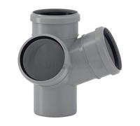 Braga ad angolo 67 gradi 30' in PP Valsir PP3 a innesto D 110/110/110 mm VS0512001