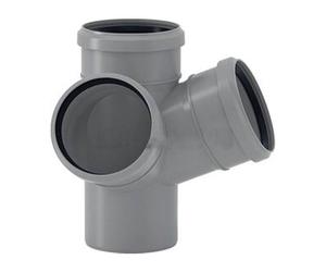 Braga ad angolo 67 gradi 30' in PP Valsir PP3 a innesto D 110/110/110 mm VS0512001