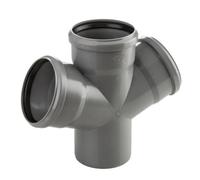 Braga doppia 45 gradi in PP Valsir PP3 a innesto D110/50mm VS0506008