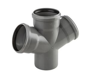 Braga doppia 45 gradi in PP Valsir PP3 a innesto D90/40mm VS0599085