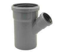 Braga ridotta 45 gradi in PP Valsir PP3 a innesto D 125/50 mm VS0510043