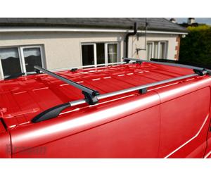 Bragan Braccia Tetto Argento + Barre Trasversali + Stop VW T6 SWB 2015-2019