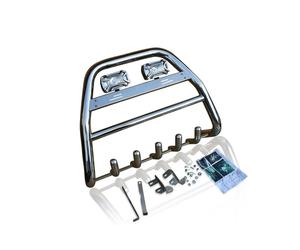 Bragan Bull Bar Cromato 60mm + Spot Lampade x2 Isuzu D-Max 2012-2016