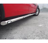 Bragan Chrome Barre Laterali Inox 2" + LED Bianchi Peugeot Partner 2019+