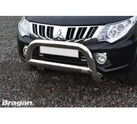 Bragan™ Chrome Bull Bar per Mitsubishi L200 2015-2019, EU EC Approvato 4x4