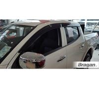 Bragan™ Deflettori Antivento Adesivi Per Mitsubishi L200 2015-2019 Fumè