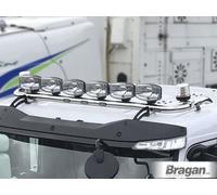 Bragan Roof Bar 63mm Cromato Con Spots LED E Beacon ChiarI x2 Per DAF CF 2014+