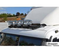 Bragan™ Roof Spot Light Bar Nero Opaco + Staffe + LED Per MAN TGM TGL