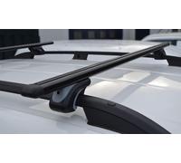 Bragan Universal Barre Trasversali Universali 125cm Nere, Coppia Per Portapacchi