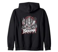 Brahma Creatore Cosmico Dio indù a Quattro Facce Felpa con Cappuccio