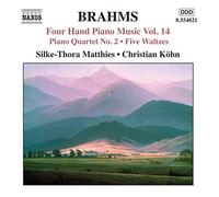 Johannes Brahms Four Hand Piano Music - Vol. 14/piano Quartet No.2 (Mathies (CD)