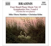 Johannes Brahms Four Hand Piano Music Vol. 15 (Matthies, Kohn) (CD) Album