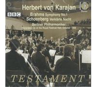 Johannes Brahms Symphony No. 1/verklarte Nacht (Von Karajan) (CD) Album