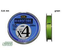 BRAID DUEL X 4 HARDCORE FILO TRECCIATO VERDE 0,16 MM 200 MT SPINNING