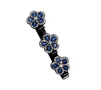 Braided Hair Clips Sparkling Crystal Stone Braided Hair Clips For Women Rhinestone Hairpin PzY669 (Dark Blue, 9.5cm)