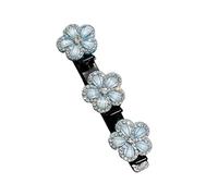 Braided Hair Clips Sparkling Crystal Stone Braided Hair Clips For Women Rhinestone Hairpin PzY669 (Light Blue, 9.5cm)