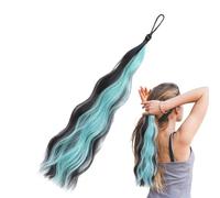 Braided Ponytail Extension, Colored Braided Ponytail, Natural Wrap Ponytail, Long Braid Wig, Synthetic Hair Extension, Fake Hair Accessories, Party Hair Extension, Elastic Tie Ponytail, Wrap Around Po