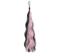 Braided Ponytail Hair Extension, Colored Braided Ponytail Wig, Natural Wrap Ponytail Extension, Synthetic Long Braid Hairpiece 50 cm for indoor, outdoor, present, parti