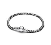 Braided sterling silver box chain bracelet with black textile cord