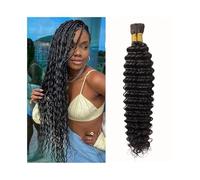 Braiding hair， Trecce di capelli umani, trecce boho brasiliane, capelli sfusi ondulati for trecce, senza trama.,Human hair braiding hair(26inch)