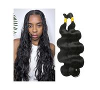 Braiding hair, Trecce senza trama, ciocche di capelli umani da 16'' a 26'', capelli vergini all'ingrosso for intrecciare,Human hair braiding hair(22 22 inch)