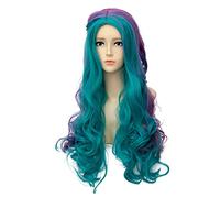 Braiding Style Long Curly Rainbow Wig Cosplay Costume Synthetic Hair Perucas Fashion Harajuku ita Long Colorful Hairpiece