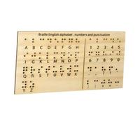 Braille Alphabet and Numbers Board Learning Board per bambini ciechi, adulti