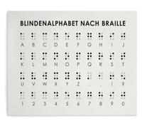 Braille Chart Poster Dot Alphabet Canvas Print Classroom Wall-Art | Supports inclusive education by introducing braille basics to mainstream students (Unframed,08x12inch(20x30cm))