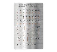 Braille - Tavola con numeri dell'alfabeto, leggera, con puntini rialzati, per