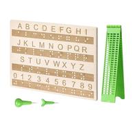 Braille Writer Kit - Visual Impairment Learning Aid, Self Paced Braille Practice Kit, Compact Portable Ergonomic, Develop Literacy Skills, Eccellente Educational Gear, Students Teachers Schools