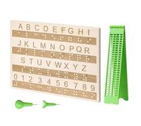 Braille Writing Slate,4 Lines 28 Cells Visual Impairment Practice Tool - Braille Self-Learning Kit | for Kids Adults Blind Individuals Students Teachers Schools Homeschooling Training Centers
