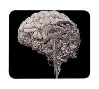 Brain (1) Tappetini per Il Mouse Confortevole Tappetino per Mouse Bordo Cucito Mousemat per Pc Laptop Ufficio 25X30Cm