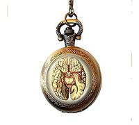 Brain Anatomy Orologio da Tasca Collana Anatomico Cervello Gioielli Regalo Neuroscienze Studente Insegnante Gioielli