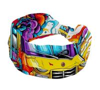 Brain and Bus, fascia per capelli da donna, antiscivolo, ampia fascia per capelli annodata attorcigliata, morbida fascia elastica per capelli per ragazza