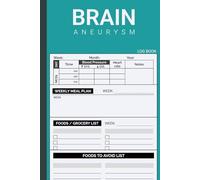 Brain Aneurysms: Book to Log Blood Pressure and Heart Rate Along With Blank Diet Plan - For Aneurysm In The Head Treatment