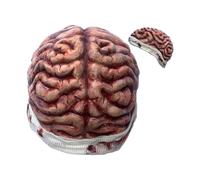 Brain Beanie Hat - realistico 3D lavorato a maglia, divertente accessorio per Halloween, commedia o feste di compleanno, copricapo per adulti, uomini, spettacoli sul palcoscenico, casa infestata