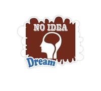 Brain Blank No Idea Adesivi Citazione Sogno Decalcomanie in Vinile