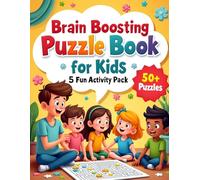 Brain Boosting Puzzle Book for Kids: 5-in-1 Fun Activity Pack