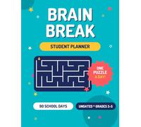 Brain Break Student Planner: Undated - Grades 3-5 - 90 School Days - One Puzzle a Day
