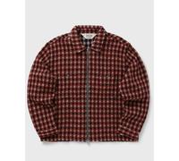 Brain Dead CHECK MATE FLANNEL ZIP SHIRT men Overshirts black|red in taglia:M