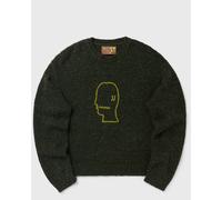 Brain Dead LOGOHEAD ALPACA CREWNECK SWEATER men Pullovers green in taglia:L