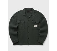 Brain Dead WAFFLE BUTTON FRONT SHIRT men Longsleeves green in taglia:L