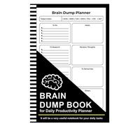Brain Dump Book for Productivity Planner: Tracker for Goals Appointments and Tasks List Paper Daily To Do Lists Brain Dumps Journal - 6" x 9" 100+ Pages
