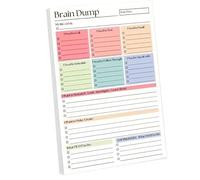 Brain Dump Notepad 50 Sheets, Categorized To Do List Planner for Daily Goal | Categorie di azione prestampate per chiamate, e-mail e ricerche. Dimensioni: 21,6 x 28 cm. Fogli a strappo