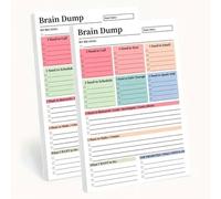 Brain Dump Notepad 50 Sheets, Categorized To Do List Planner for Daily Goal | Categorie di azione prestampate per chiamate, e-mail e ricerche. Dimensioni: 21,6 x 28 cm. Fogli a strappo