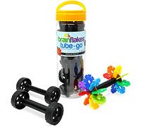Brain Flakes - Accessori - 16 Ruote e 8 Assi. Costruisci Auto, Camion, Tutto ciò Che Gira. Compatibile con i Giocattoli da Costruzione Brain Flakes - Un Grande Giocattolo STEM