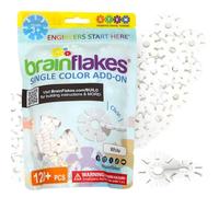 Brain Flakes Unico Colore Add-on - 120 Pezzi - Sacchetto Richiudibile - Bianco