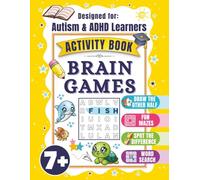 Brain Games Activity Book for Kids 7+: A Focused Learning Workbook for ADHD & Autism Learners, Summer-Themed Mix of Puzzles, Word Searches, and Fine Motor Exercises